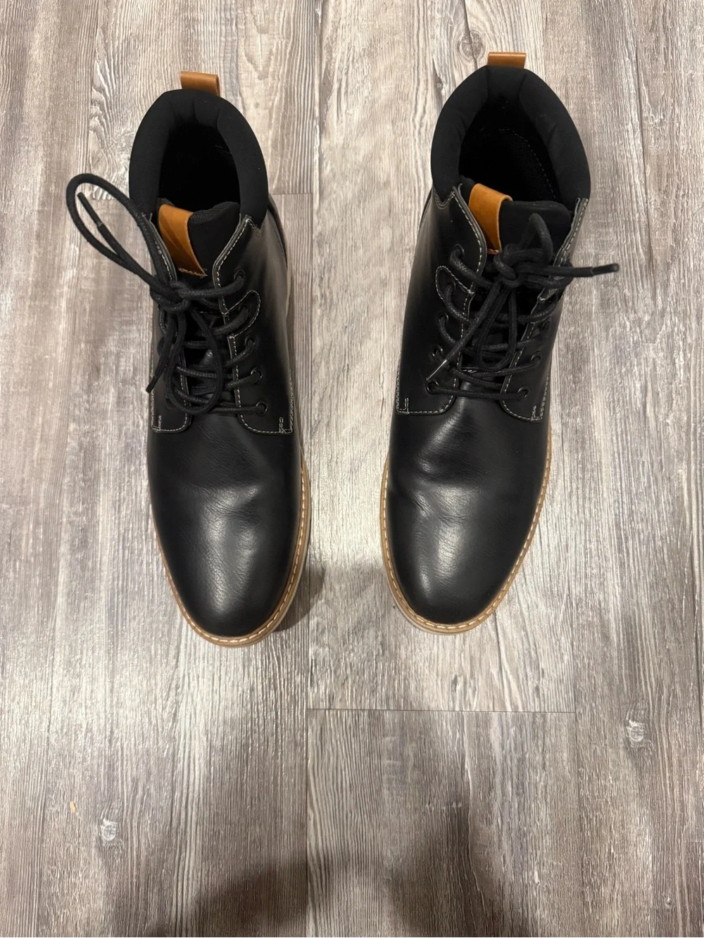 Arizona Jean Company Black Chukka Boots with Tan Accent
